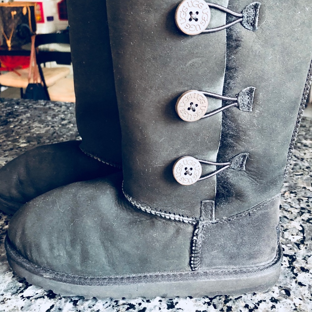 UGG Black Bailey Button Boots